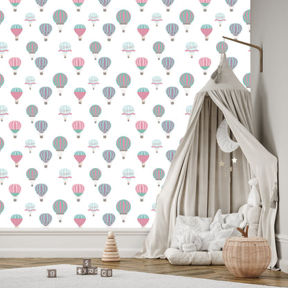 Wallpaper Colorful Vehicle Balloons