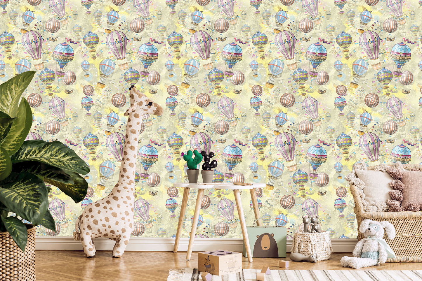 Wallpaper Balloons In Pastel Colors