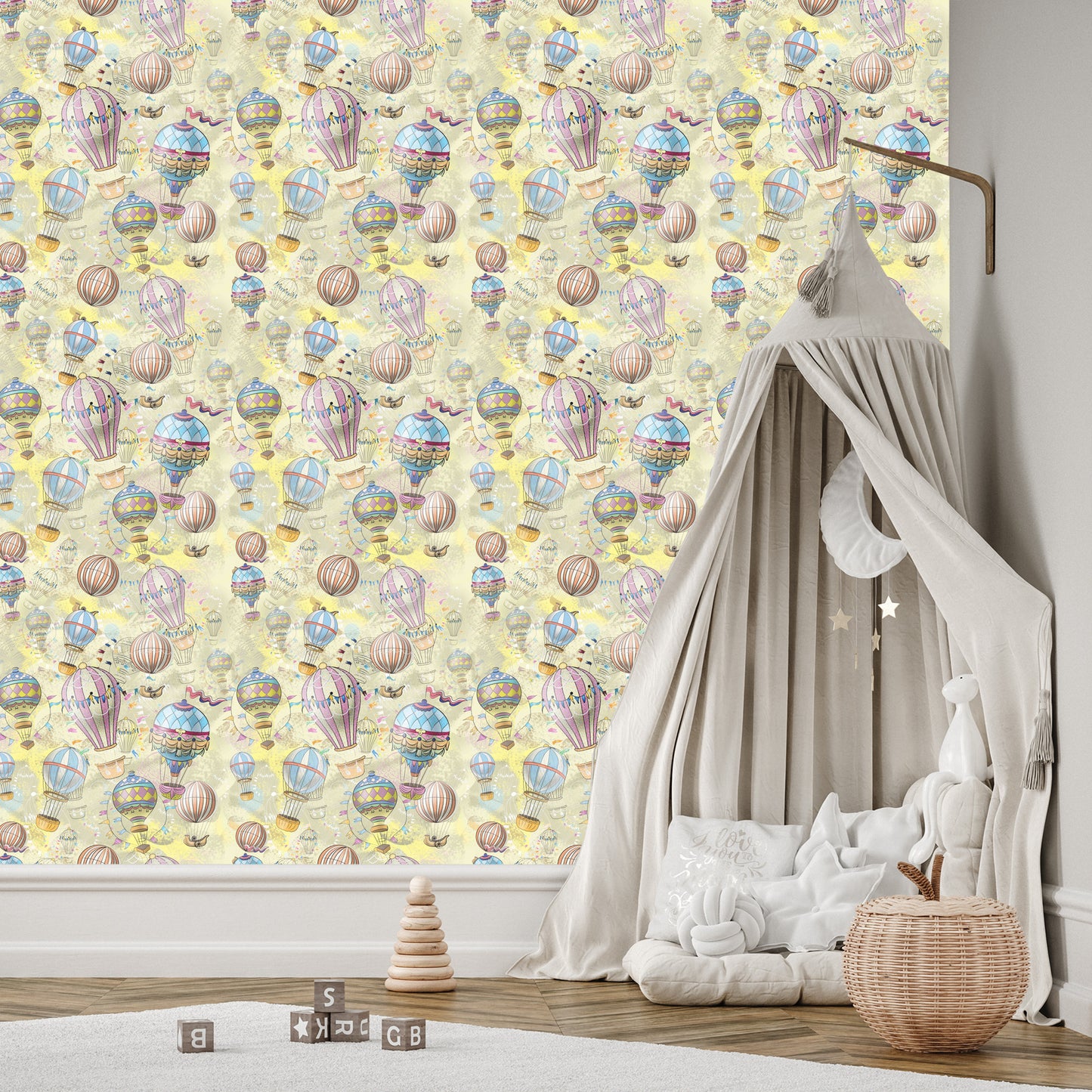 Wallpaper Balloons In Pastel Colors