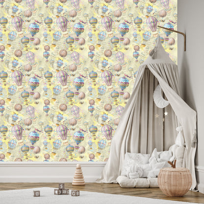 Wallpaper Balloons In Pastel Colors