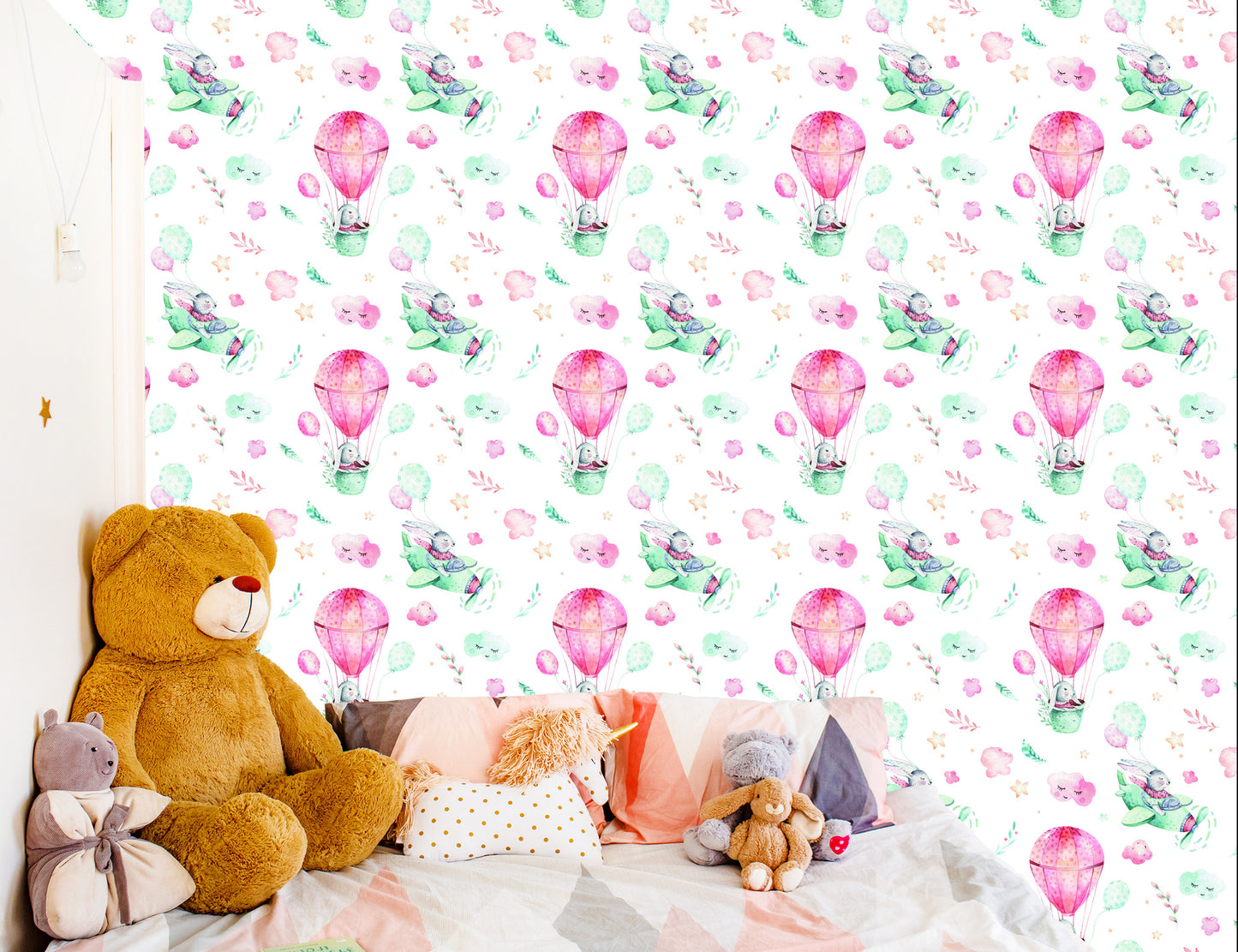 Wallpaper Rabbits In The Plane