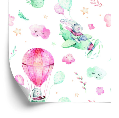 Wallpaper Rabbits In The Plane