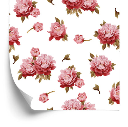 Wallpaper Colorful Peonies - Watercolor