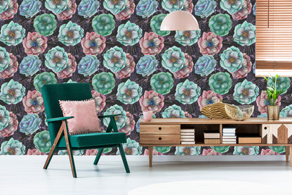 Wallpaper Colorful Anemones Painted With Watercolor