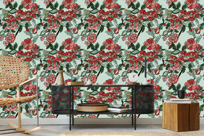 Wallpaper Beautiful Colorful Leaves And Flowers