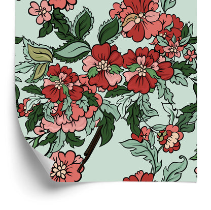 Wallpaper Beautiful Colorful Leaves And Flowers
