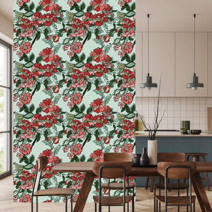Wallpaper Beautiful Colorful Leaves And Flowers