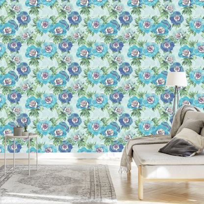 Wallpaper Beautiful Blue Anemone Flowers