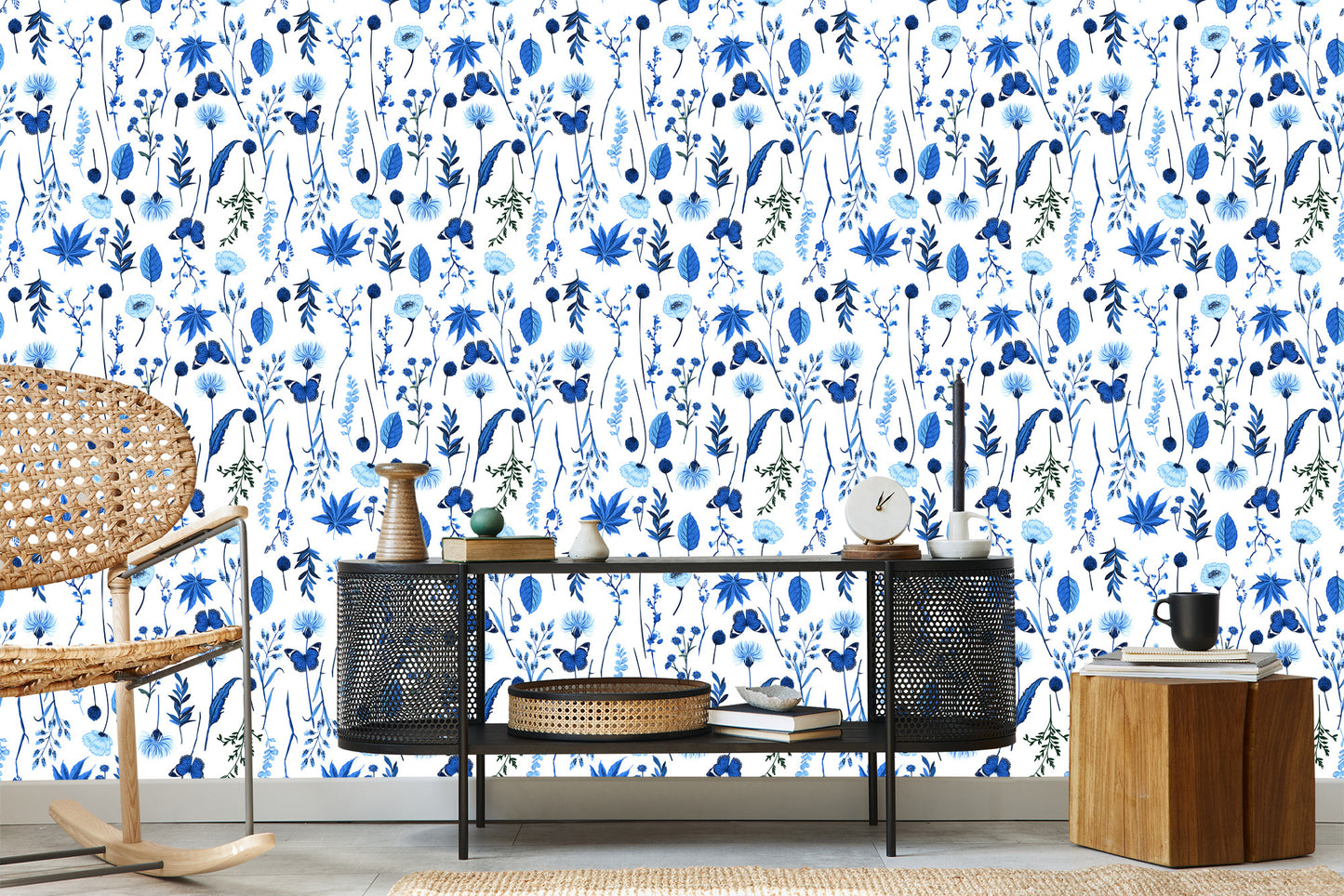 Wallpaper Wildflowers And Butterflies