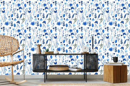 Wallpaper Wildflowers And Butterflies