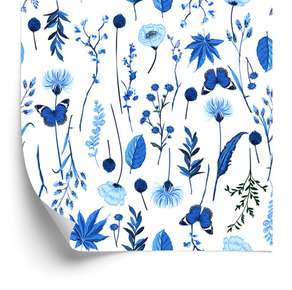 Wallpaper Wildflowers And Butterflies