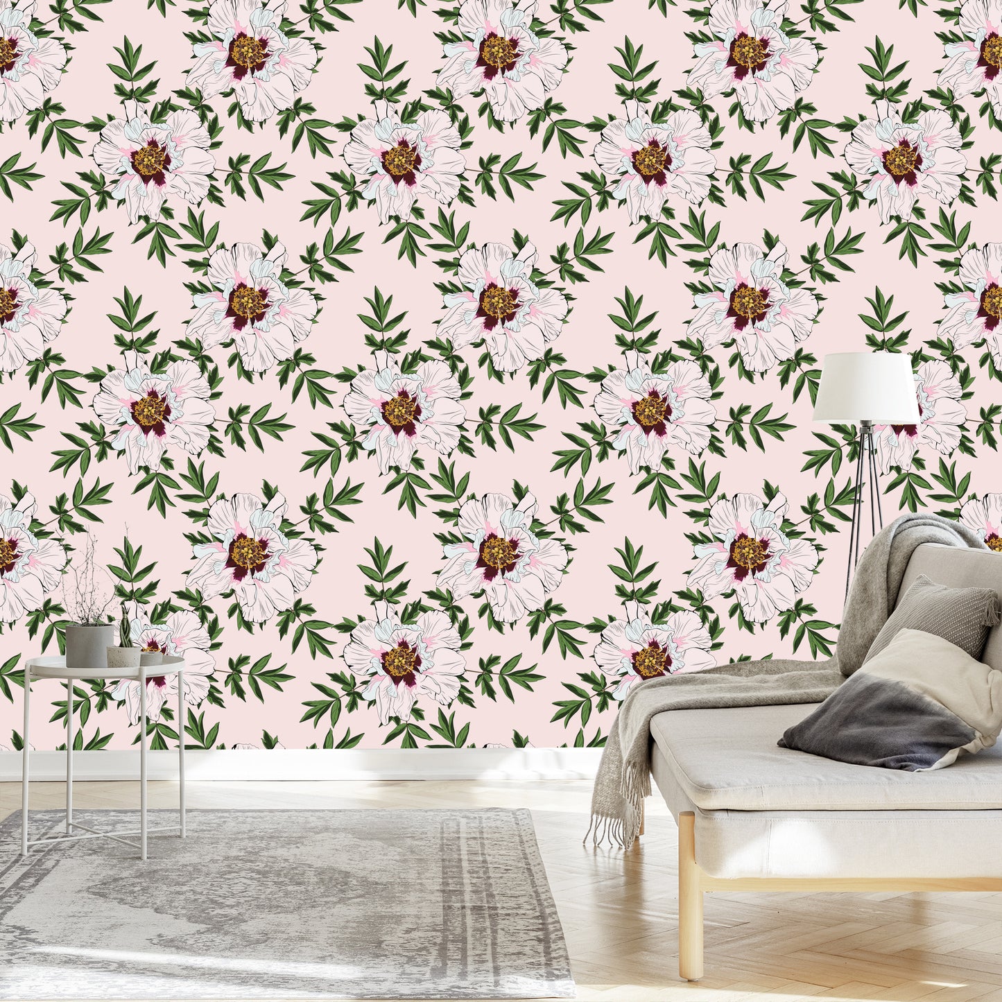 Wallpaper Beautiful Peony Flowers
