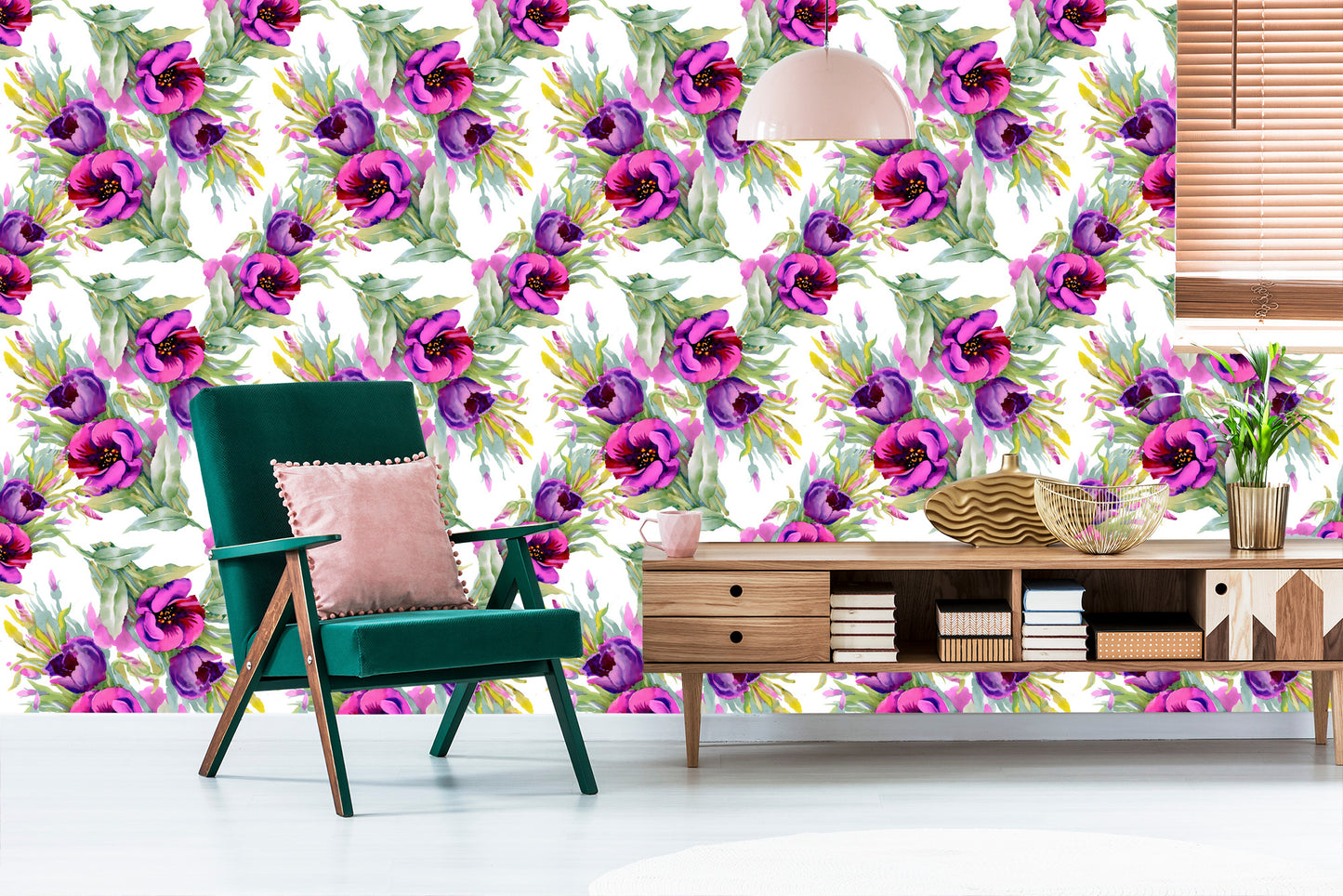 Wallpaper Colorful Medical Peonies