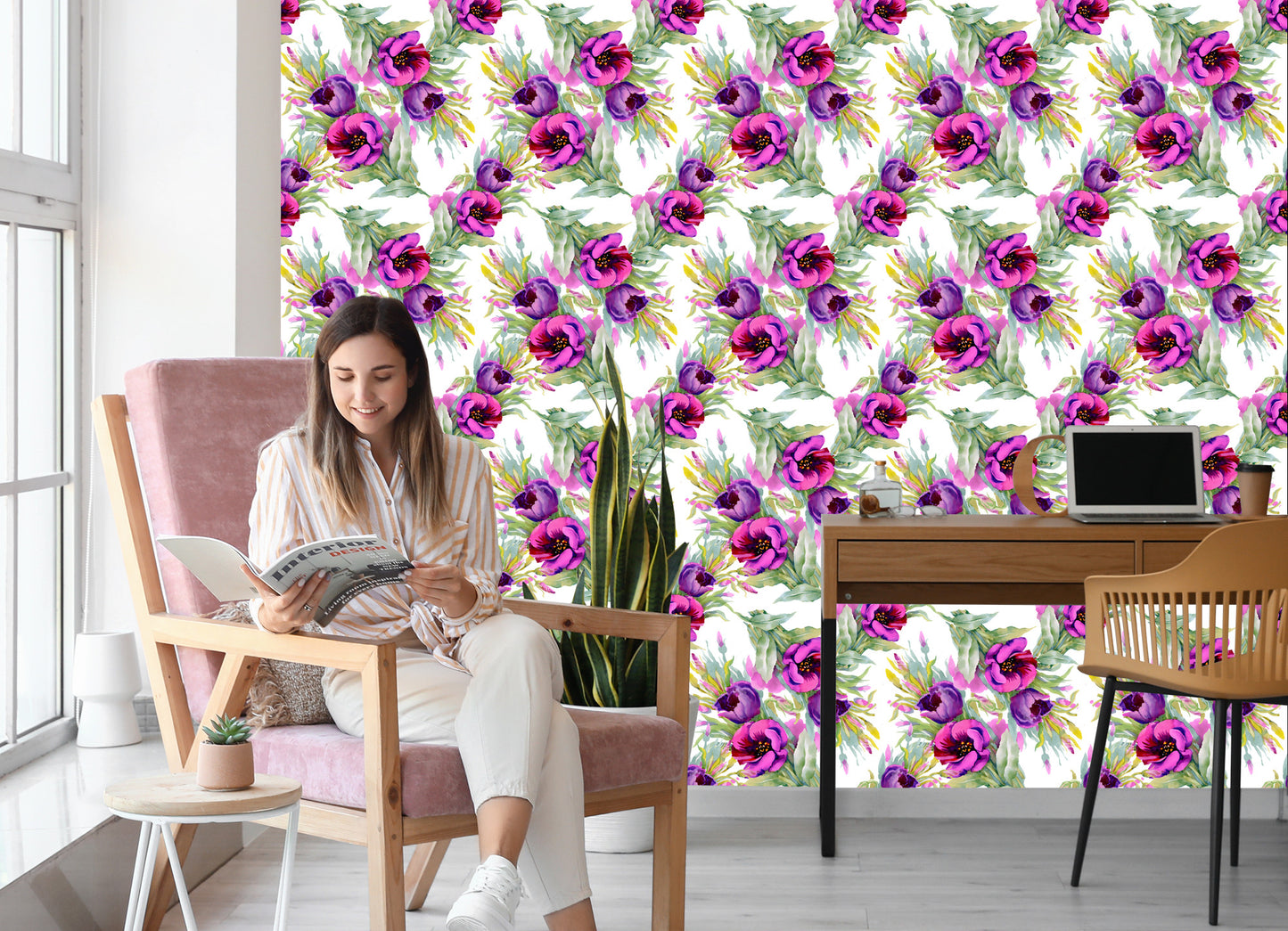 Wallpaper Colorful Medical Peonies