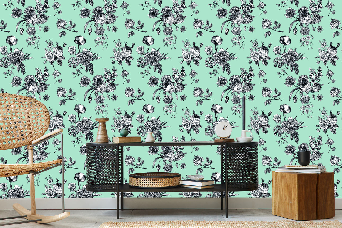 Wallpaper Stylish Blooming Flowers