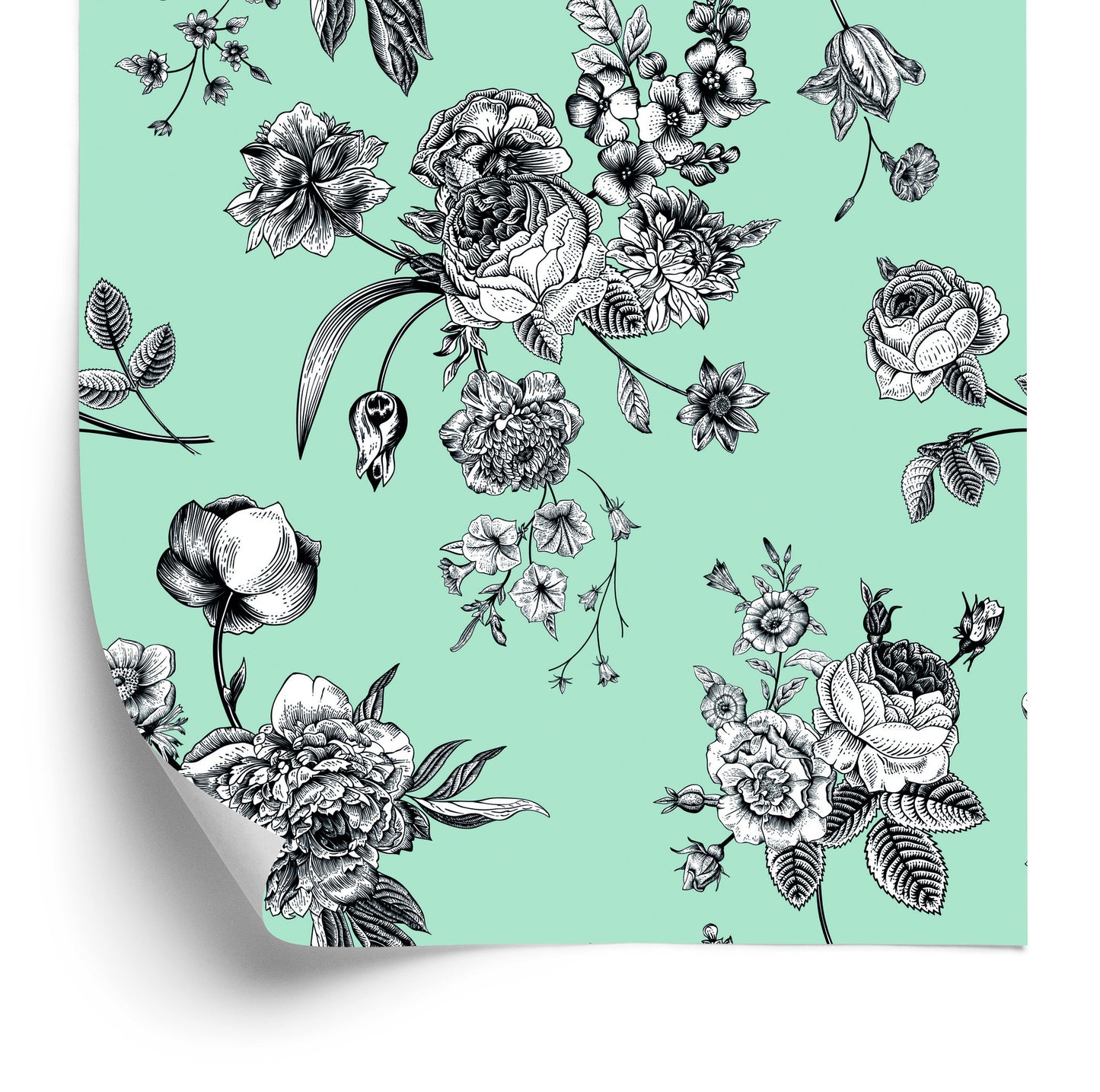 Wallpaper Stylish Blooming Flowers
