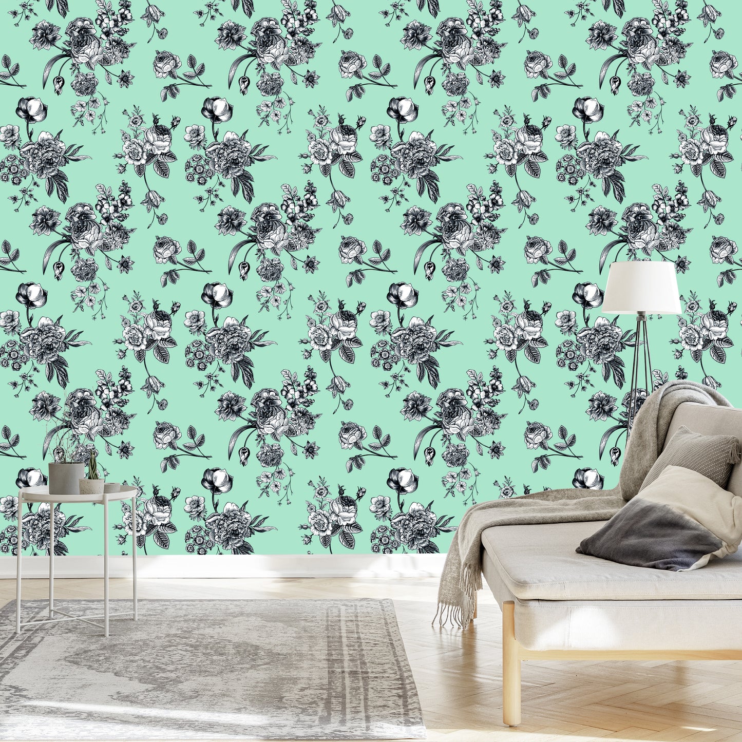 Wallpaper Stylish Blooming Flowers