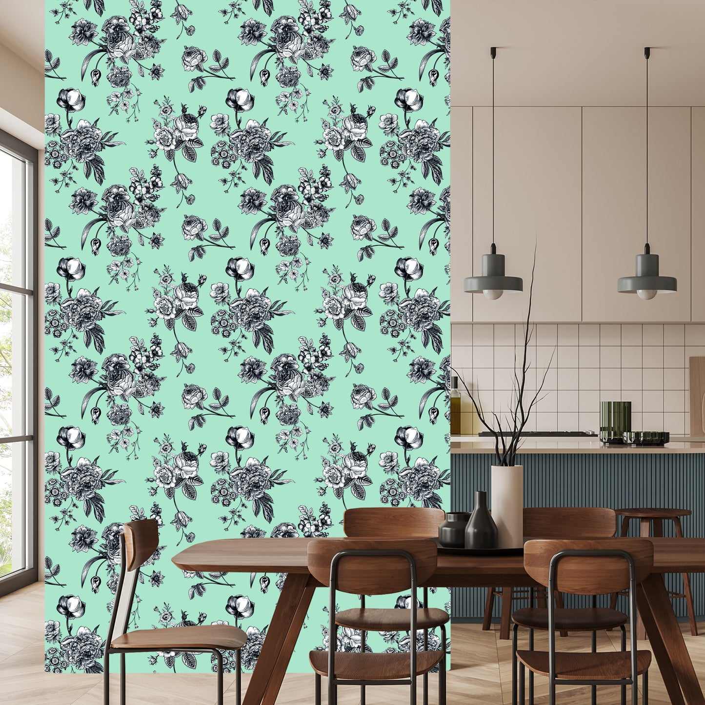 Wallpaper Stylish Blooming Flowers
