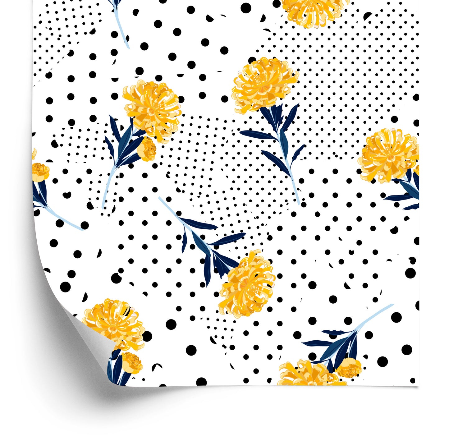 Wallpaper Flowers And Dots