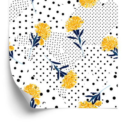 Wallpaper Flowers And Dots