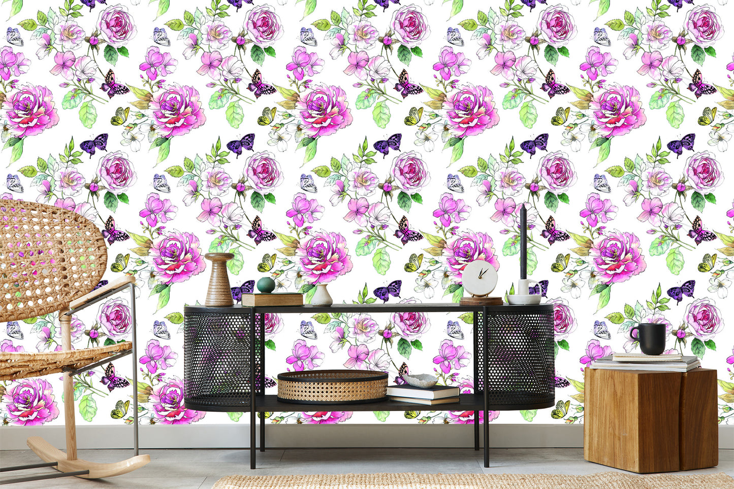 Wallpaper Wildflowers. Watercolor Roses
