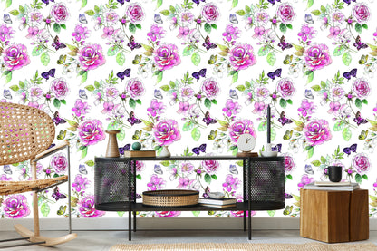 Wallpaper Wildflowers. Watercolor Roses