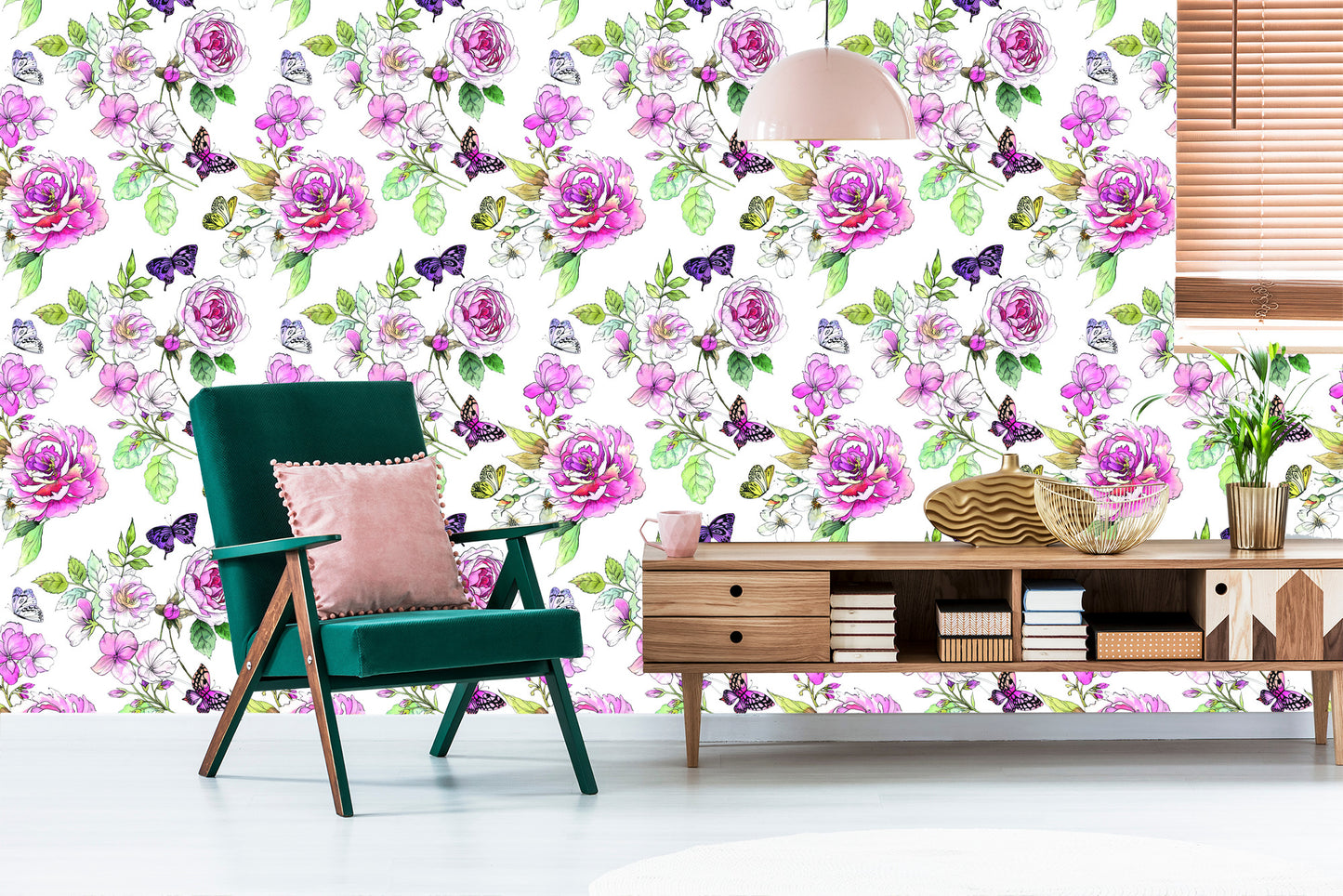 Wallpaper Wildflowers. Watercolor Roses