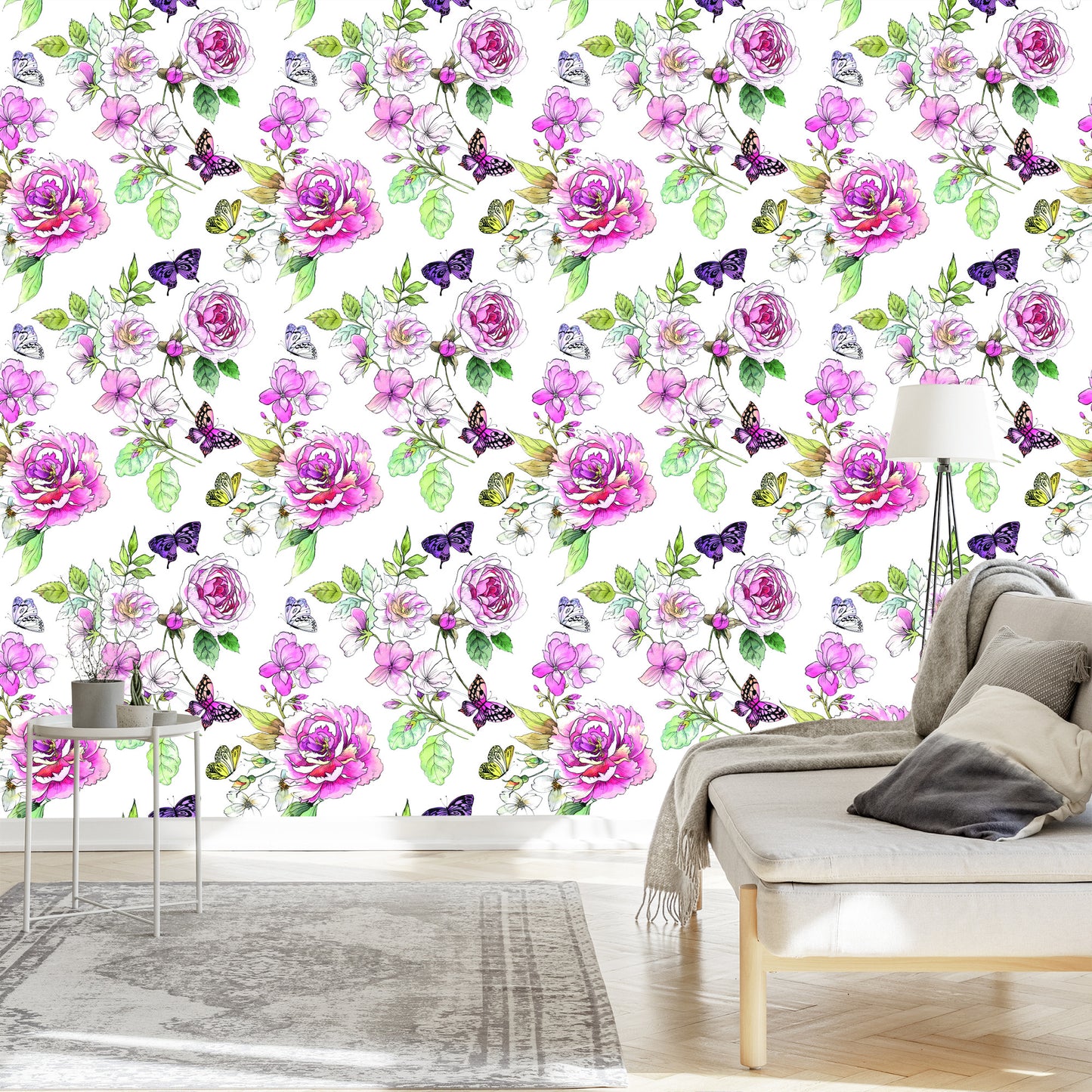 Wallpaper Wildflowers. Watercolor Roses