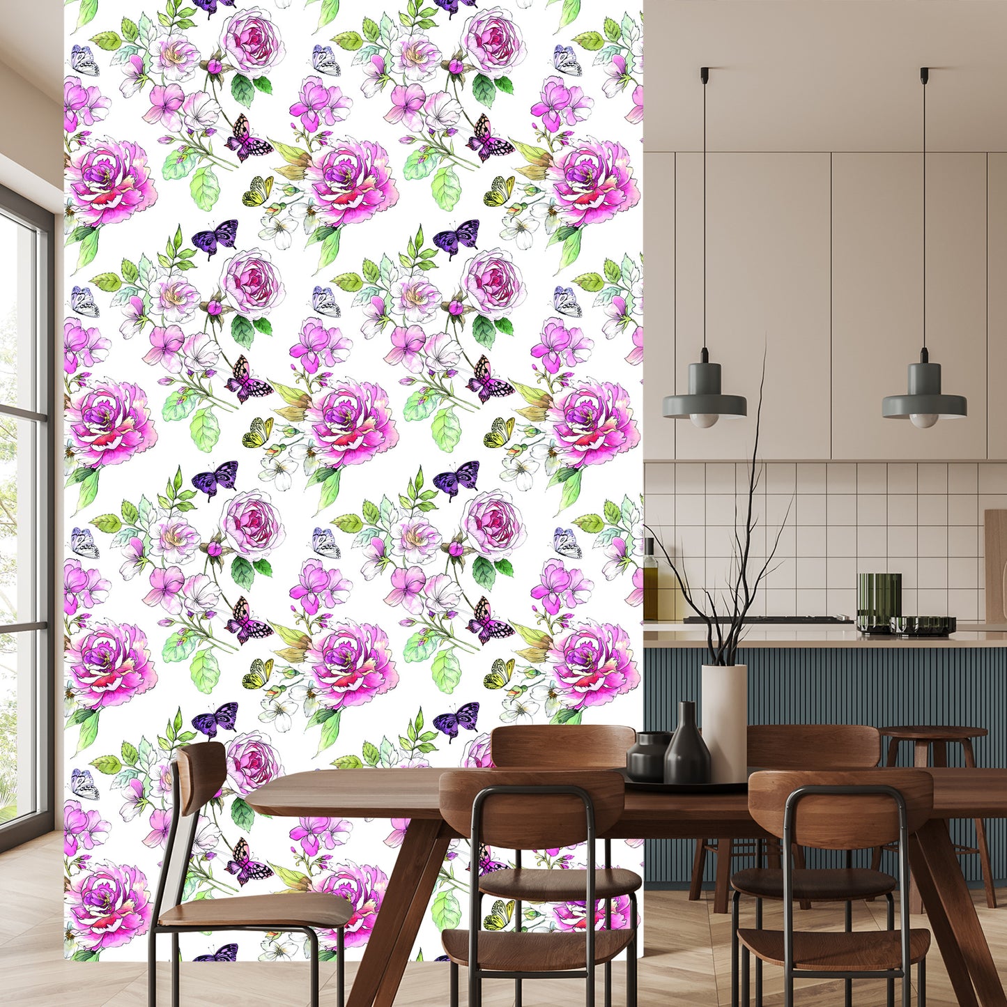Wallpaper Wildflowers. Watercolor Roses