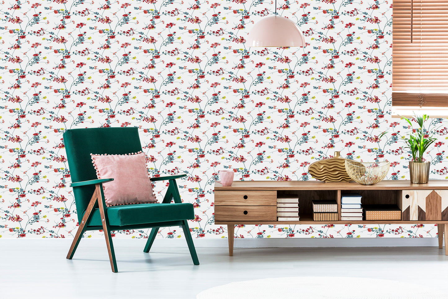 Wallpaper Floral Watercolor Pattern