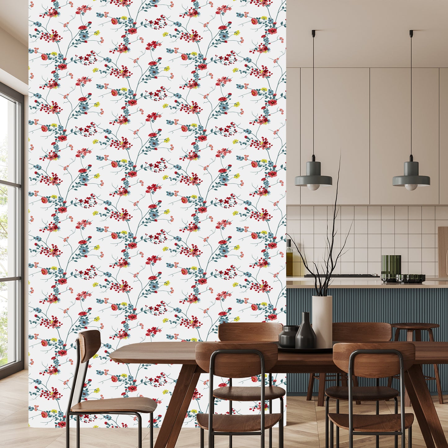 Wallpaper Floral Watercolor Pattern