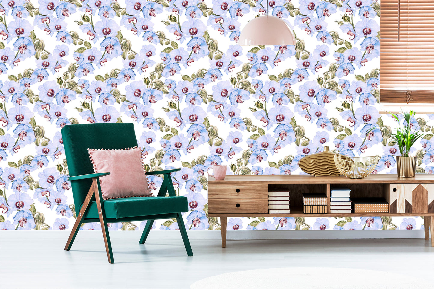 Wallpaper For Living Room Orchids, Leaves, Nature, Plants