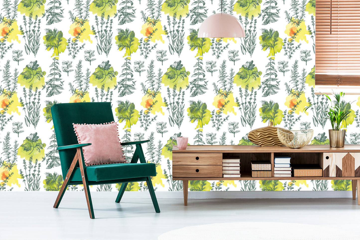 Wallpaper Green Lavender Plants