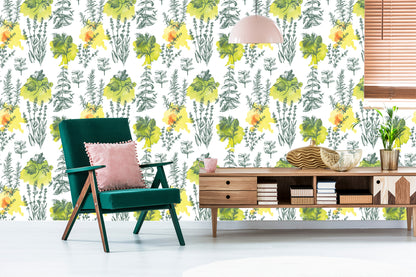 Wallpaper Green Lavender Plants