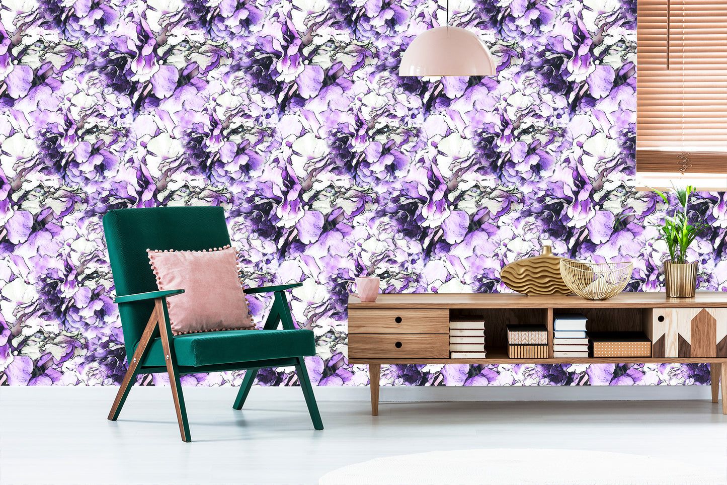 Wallpaper Colorful Peonies