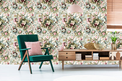 Wallpaper For Bedroom Roses Flowers Leaves Nature 3D