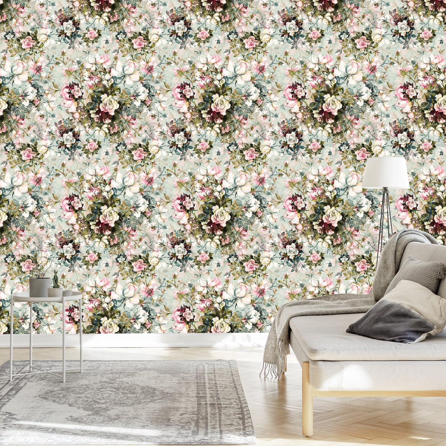 Wallpaper For Bedroom Roses Flowers Leaves Nature 3D