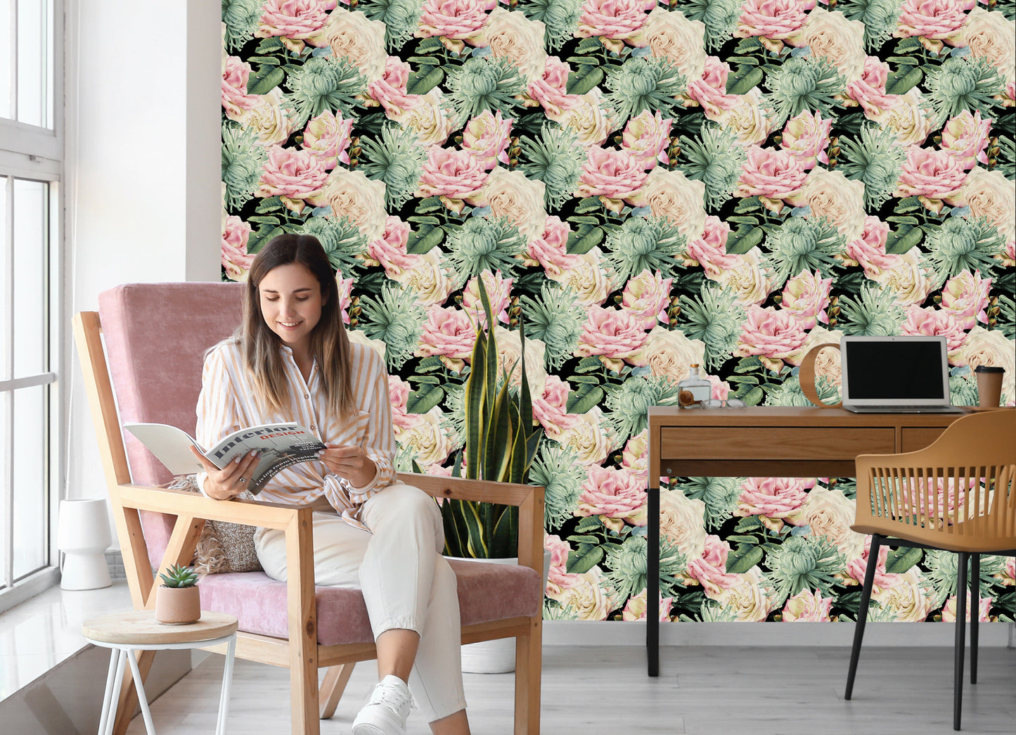 Wallpaper Natural Roses