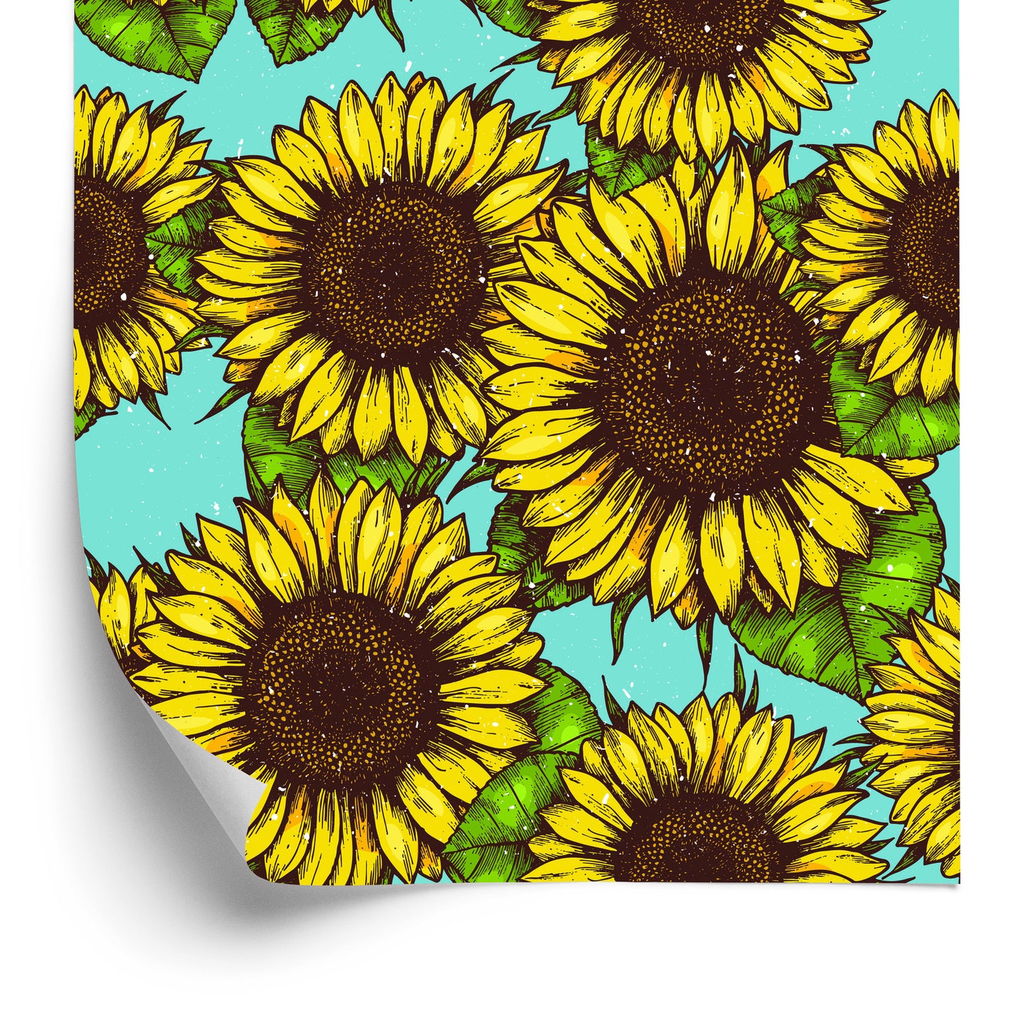 Wallpaper Retro Sunflower Bouquet