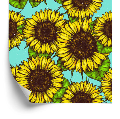 Wallpaper Retro Sunflower Bouquet