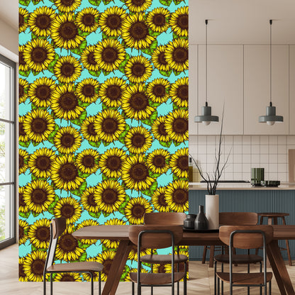 Wallpaper Retro Sunflower Bouquet