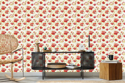 Wallpaper Poppies And Dandelions