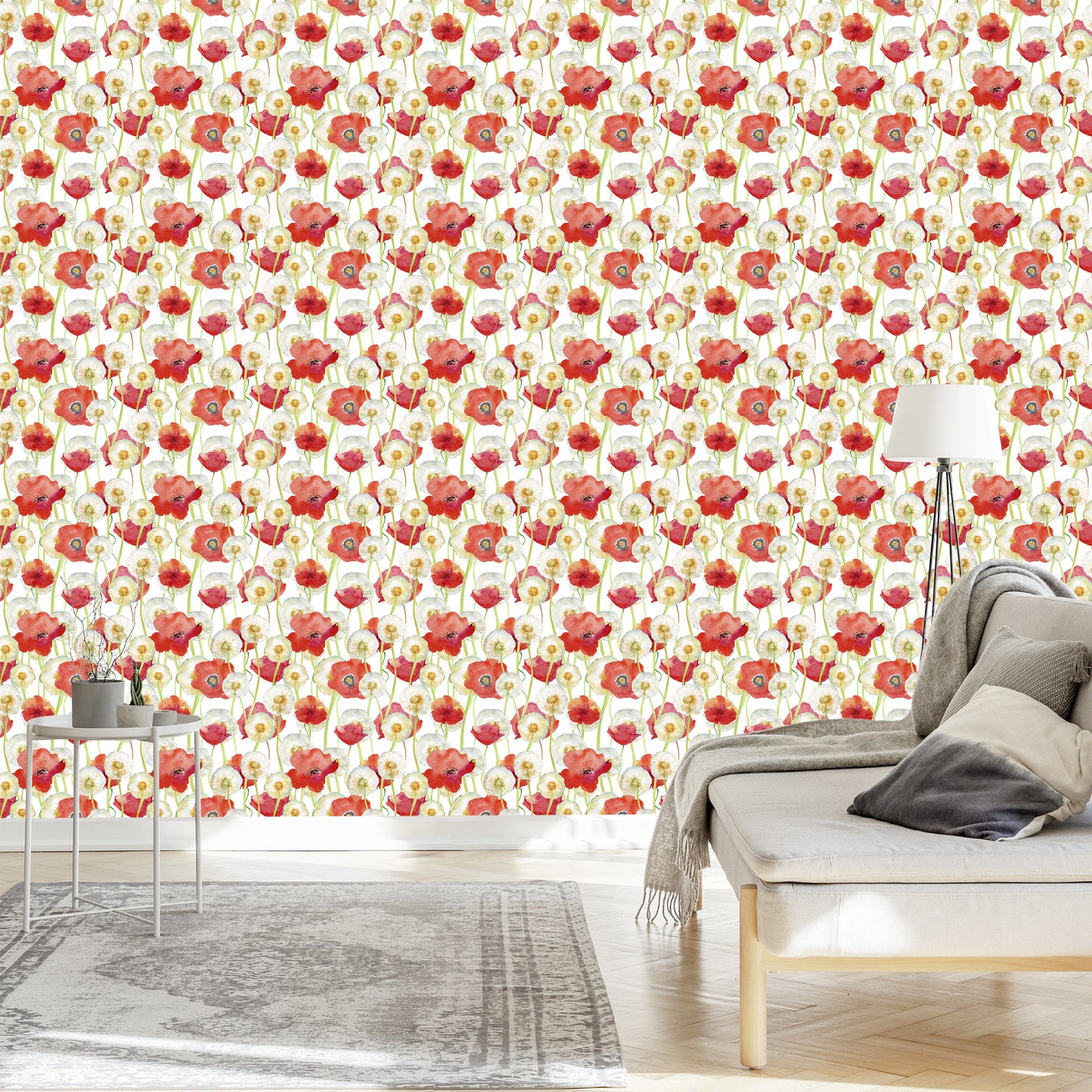 Wallpaper Poppies And Dandelions