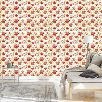 Wallpaper Poppies And Dandelions