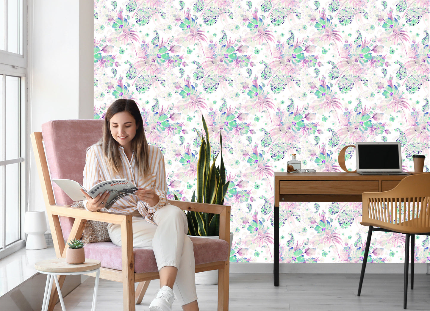 Wallpaper Flowers, Plants, Pastel Leaves