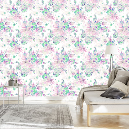 Wallpaper Flowers, Plants, Pastel Leaves