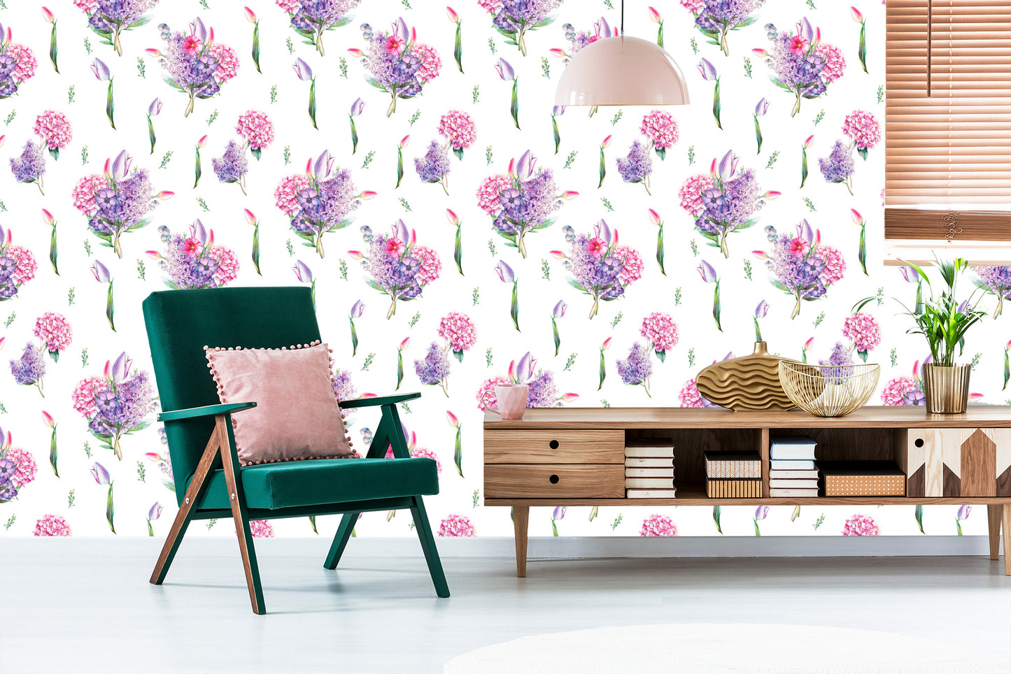 Wallpaper Lavender With Flowers