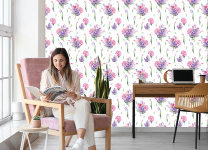 Wallpaper Lavender With Flowers