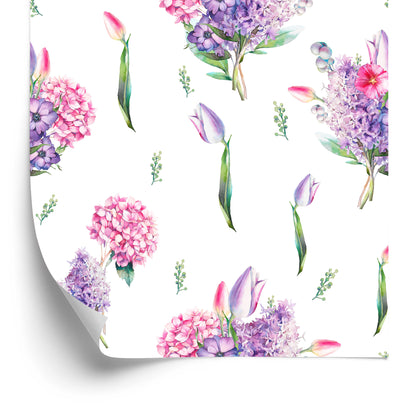 Wallpaper Lavender With Flowers