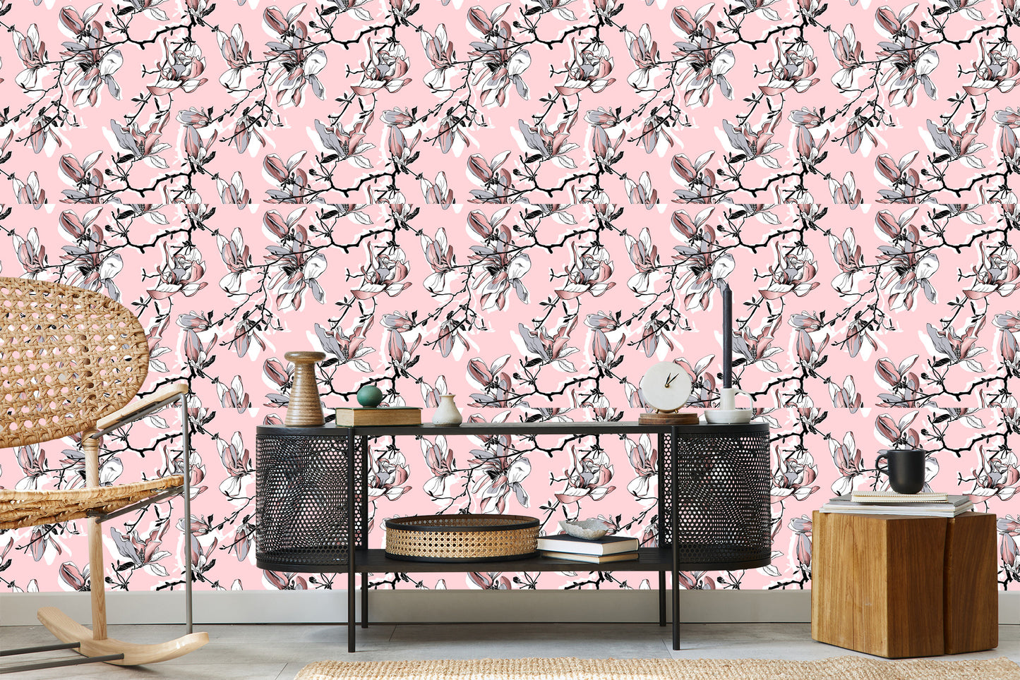 Wallpaper Pastel Magnolia Flowers